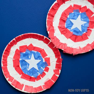 Captain America Shield Craft With Free Printable Non Toy Gifts