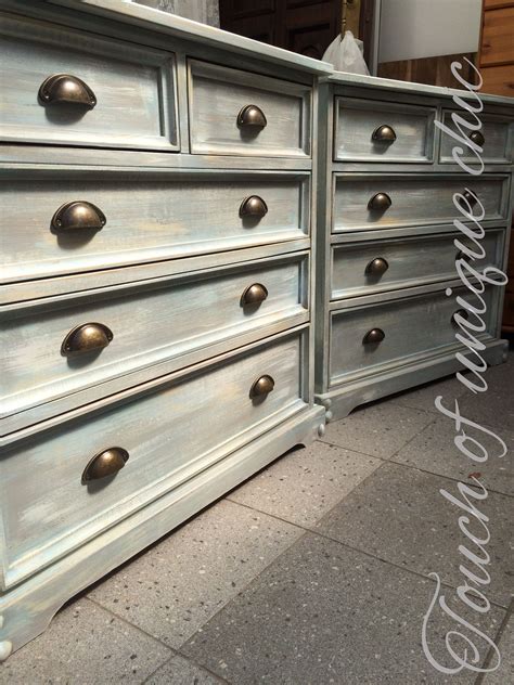 Gorgeous Pair Of Pine Drawers Painted In Autentico Chalk Paint Upcycled