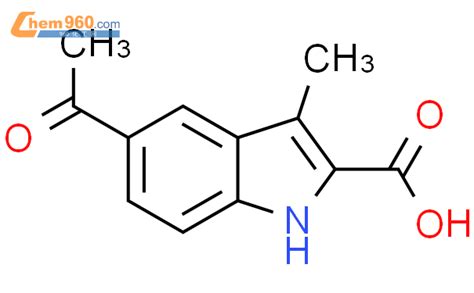 91569 51 6 5 Acetyl 3 methyl 1H indole 2 carboxylic acid化学式结构式分子式mol