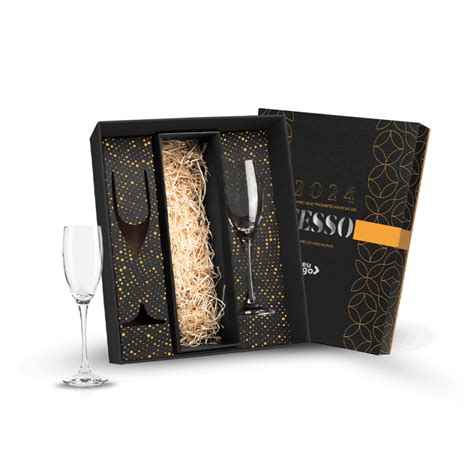 Kit Taças de Vidro para Champagne Personalizado Brindes Promocionais