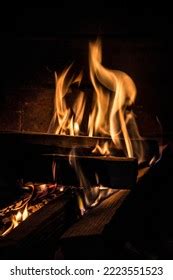 Cosy Winter Fireplace Fire Flame Stock Photo 2223551523 | Shutterstock