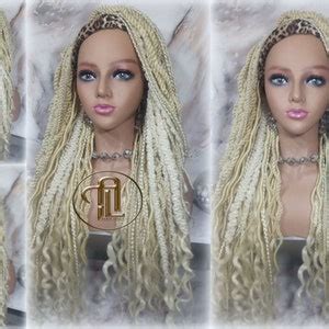 Blonde Dread Mix Headband Wig Braid Twist Soft Crochet Boho Dread Braid Set Bohemian