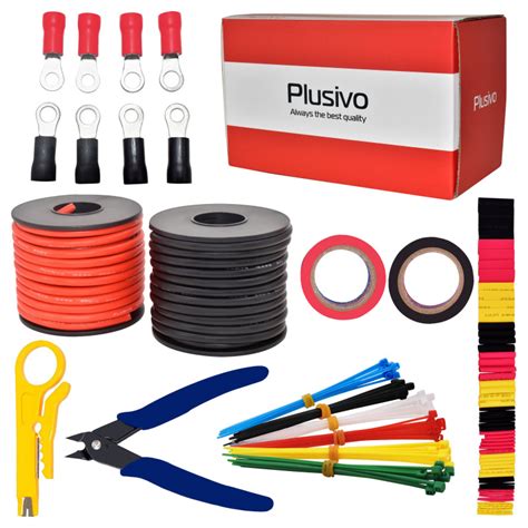 Plusivo Awg Hook Up Wire Kit V Tinned Stranded Silicone Wire Of