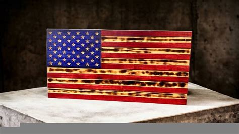 Wooden Rustic American Flag - Etsy