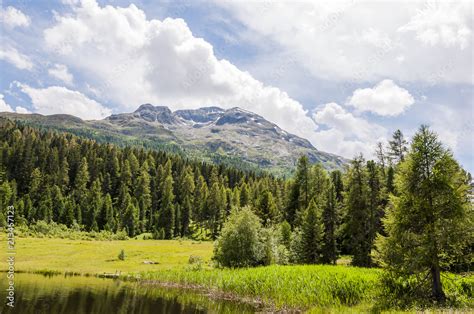 St Moritz Stazersee Bergsee Piz Staz Lej Da Staz Alpen