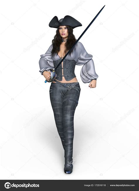 3d Cg Rendering Of A Female Pirates — Stock Photo © Tsuneomp 172516118