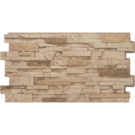 Urestone Stacked Stone 35 Desert Tan 24 In X 48 In Stone Veneer