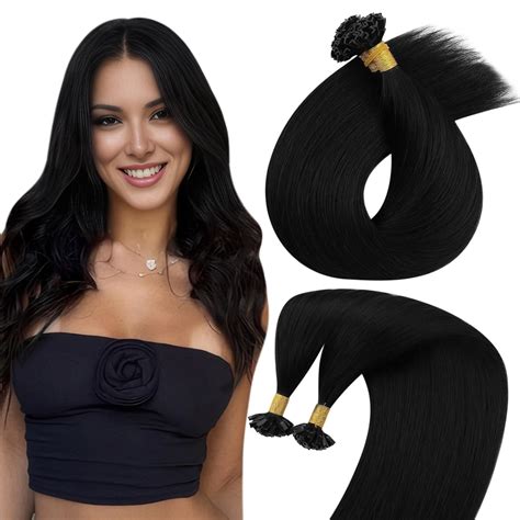 Amazon.com : Sunny Hair Ktip Human Hair Extensions Black K Tip Hair