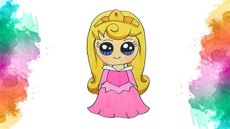 Princesa Aurora Kawaii Disney Desenho Para Desenhar E Colorir