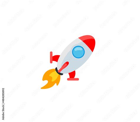 Startup Rocket vector isolated icon. Rocket emoji illustration. Rocket ...