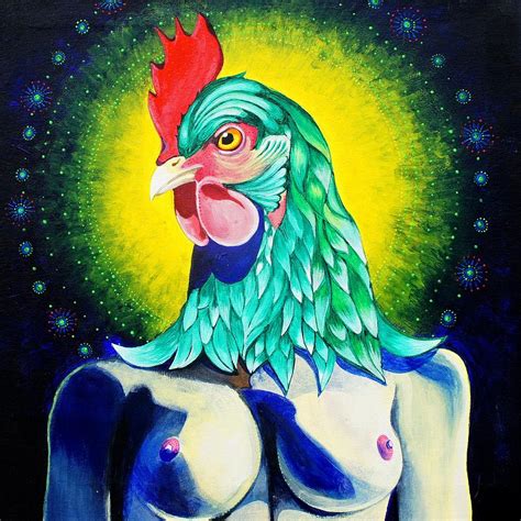 Naked Chicken Painting By Gita Skujina Pixels