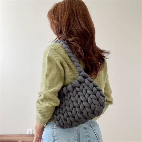 Customizable Chunky Yarn Bag Chunky Knit Bag Free Shipping Etsy