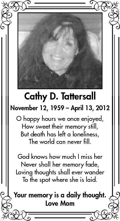 Cathy Tattersall Obituary Woodstock Sentinel Review