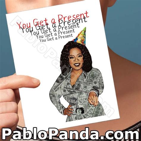 Funny Birthday Card Oprah Winfrey Motivational Quote Funny