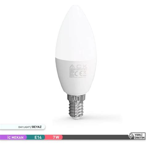 Ack LED Mum Ampul 6500K Beyaz Işık 220V 7W E14 Fiyatı