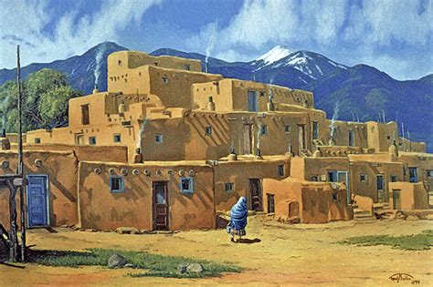 Taos Pueblo Painting by Randy Follis - Pixels