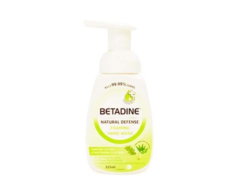 Betadine Natural Defense Foaming Hand Wash Purifying And Moisturising Aloe Vera 225ml