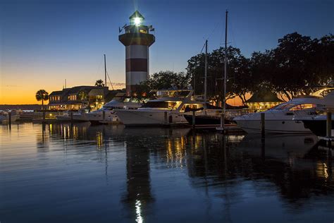 Harbour Town at Sunset Hilton Head Island Photograph by Greg Grupenhof ...