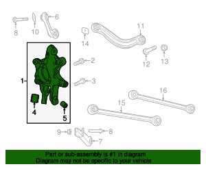 2016 2020 Cadillac CT6 Rear Passenger Side Suspension Knuckle 23311306