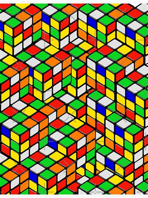 Rubiks Cube Puzzle Design Sticker For Sale By Bubbleshoplk Redbubble