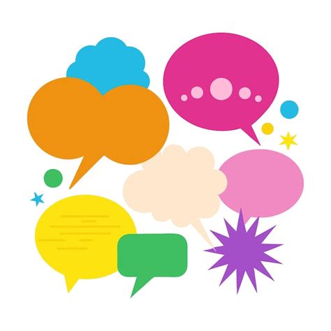 A Colorful Series Of Speech Bubbles With The Word Bubble On The Bottom