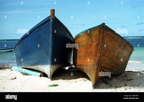 Boats In Las Galeras Samana Peninsula Dominican Republic Stock Photo