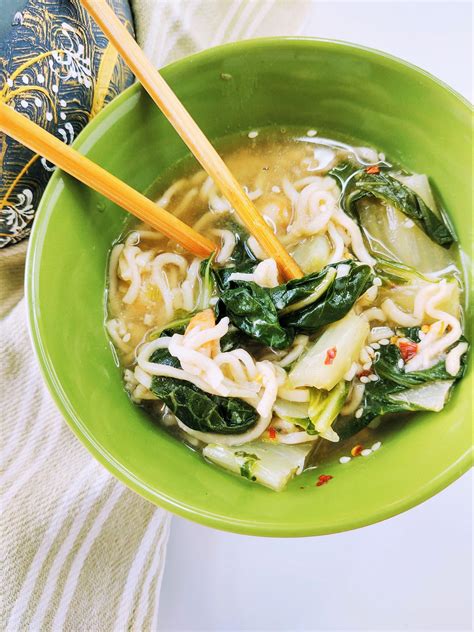 Ginger Noodle Soup With Bok Choy