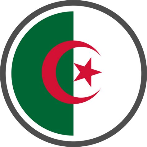 Algeria Flag Round Circle Icon Svg Vector And Png Free Download Uxwing