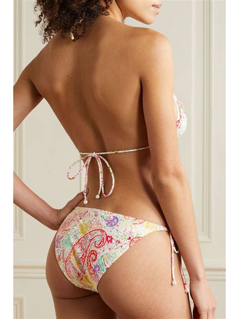 Etro Dreams Paisley Print Triangle Bikini Net A Porter