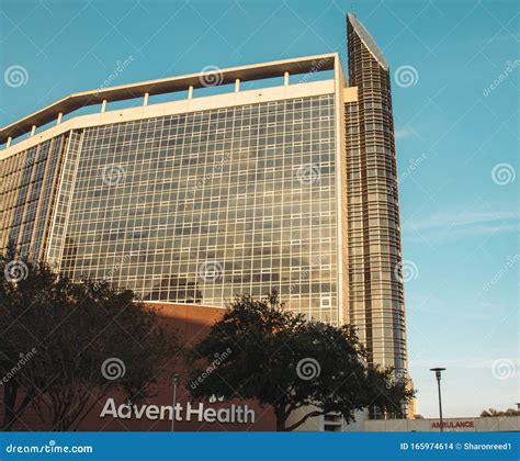 Orlando Florida Nov 11 2019 Advent Health Hospital Sign Under The