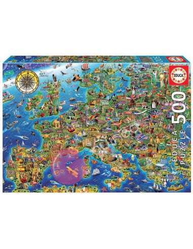 Mapa De Europa Puzzle Piezas Educa Puzzles Guinealandia Vitoria