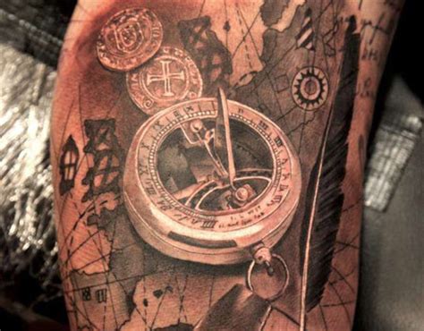 Top 10 Compass Tattoo Designs