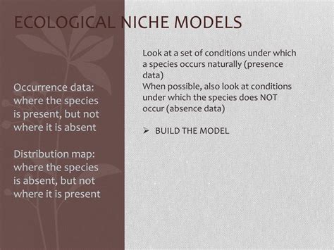 Ppt Ecological Niche Modeling Introduction Powerpoint Presentation