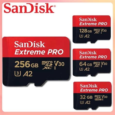 การ์ดหน่วยความจำ Microsd Card Sandisk ความเร็ว 170mb S ความจุ32gb 64gb 128gb 256gb Class10 A2