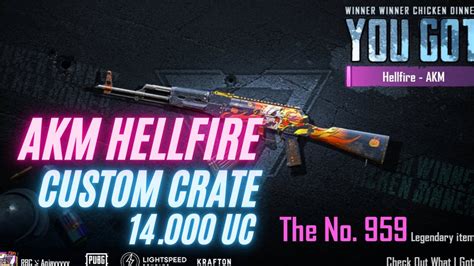 NEW CUSTOM CRATE AKM HELLFIRE PUBG MOBILE MODAL 14K UC AUTO DAPAT