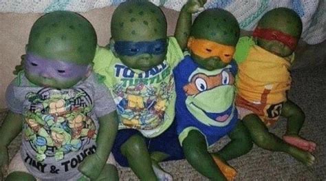 Baby Mutant Ninja Turtles : r/oddlyterrifying