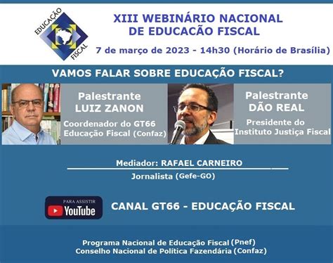 Webinário Apresenta Programa Nacional De Educação Fiscal Para Novos