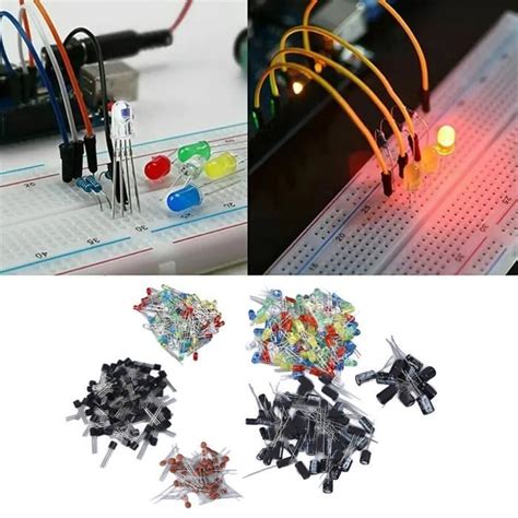 Kit de Composants électroniques 1500 Pièces avec Boîte de Rangement