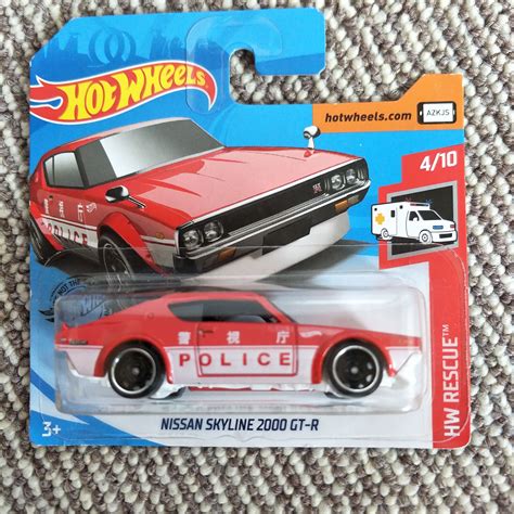 Contemporary Manufacture BOXED SHIPPING Hot Wheels Long Card Nissan Skyline GT R Police
