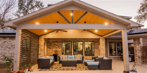 Gable Style Patio Cover In Katy Texas Hhi Patio Covers