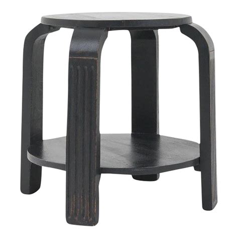 1940s French Vintage Black Side Table Chairish