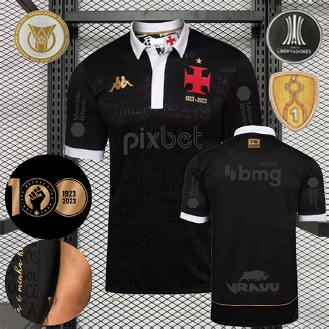 Camisas Camisetas De Time Vasco Vascaino Carioca 2023 2024 Manto Sagrado Gigante Da Colina Black