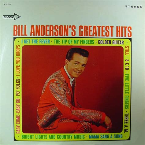 Bill Anderson - Greatest Hits Lyrics and Tracklist | Genius