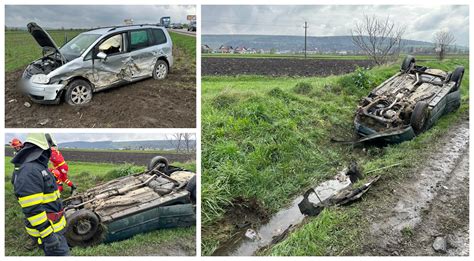 FOTO Două autoturisme au fost implicate într un accident rutier pe raza