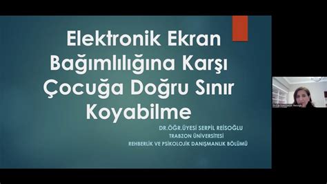 Söyleşiler Serisi 5 Dr Serpil REİSOĞLU Çocuklarda Problemli İnternet