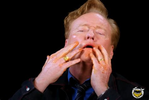 27 Upsetting Screenshots From Conan OBriens Hot Ones Appearance