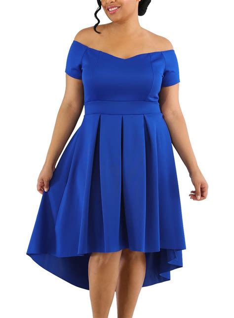 Lalagen Women S Plus Size Vintage Off Shoulder Cocktail Party Swing