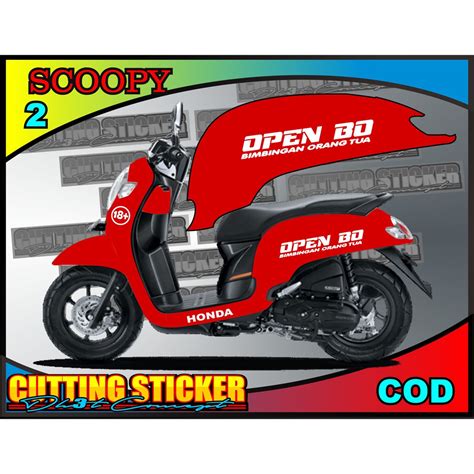 Jual Stiker Motor Scoopy Sticker Striping Logo Open Bo Prestige All