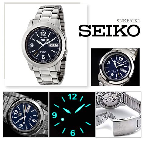 Seiko Snke Snke K Jewels Automatic Blue Dial Stainless Steel