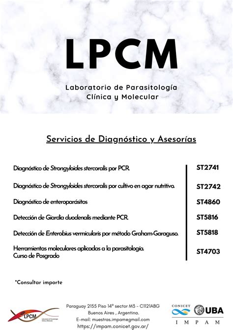 Laboratorio de Parasitología Clínica y Molecular LPCM IMPaM